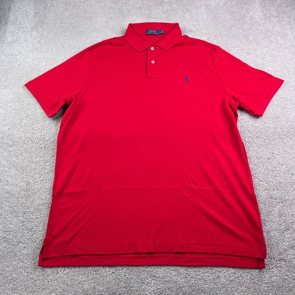 Polo Ralph Lauren Shirt Mens XL Red Jersey Knit Short Sleeve Pony Logo Classic